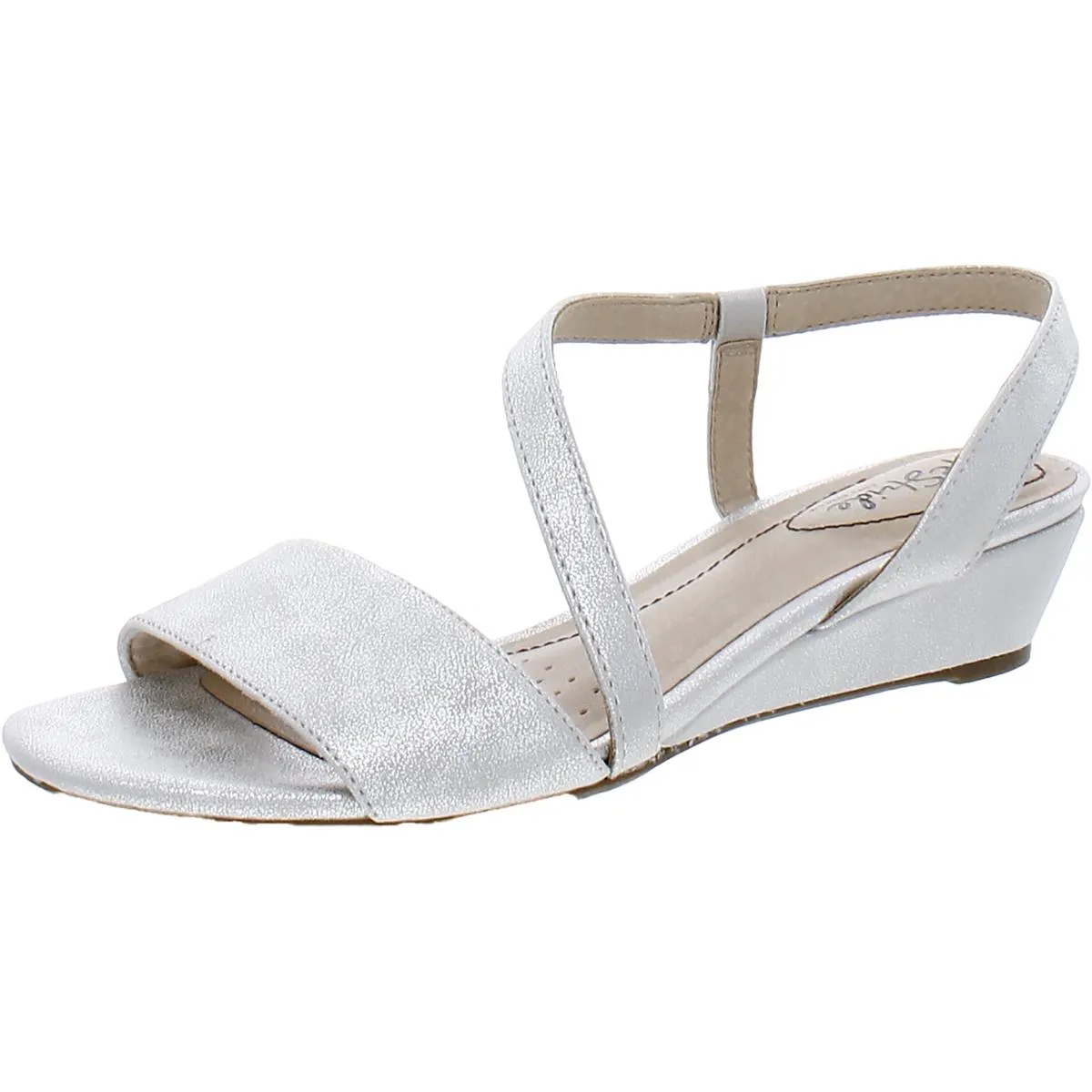 Yasmine Womens Strappy Slip On Wedges