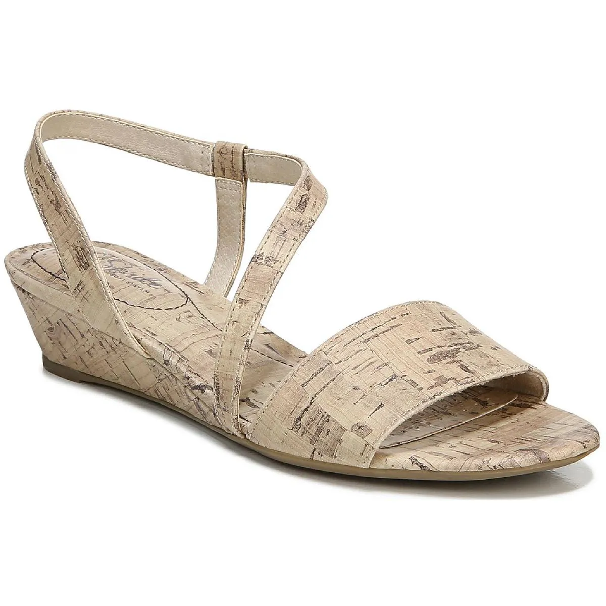 Yasmine Womens Strappy Slip On Wedges