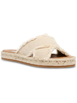Zelina Womens Canvas Espadrille Slide Sandals